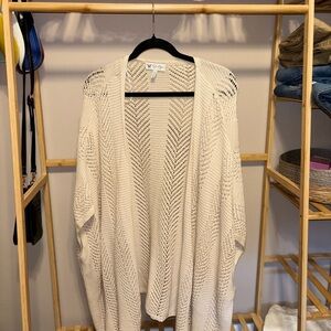 Jessica Simpson Cream Open-Knit Cardigan